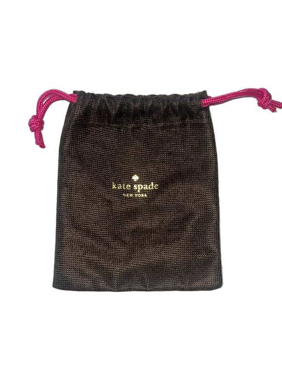 kate spade Accessories - kate spade brown pouch with pink drawstrings